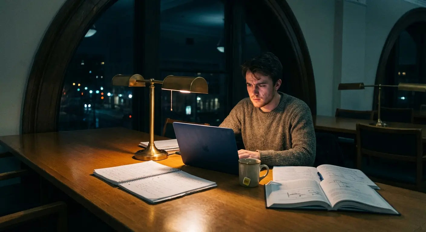 Late Night Library Study Tips for Focus and Rest - blog featured image