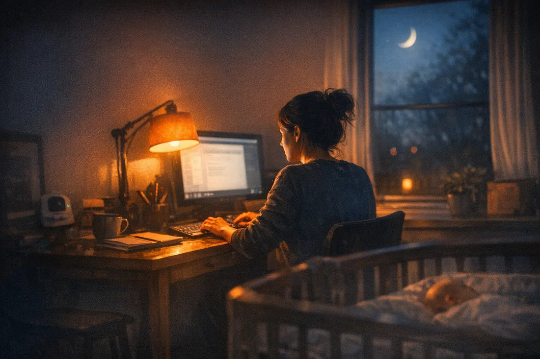 How to Maintain Focus as a Parent Working Late - blog featured image