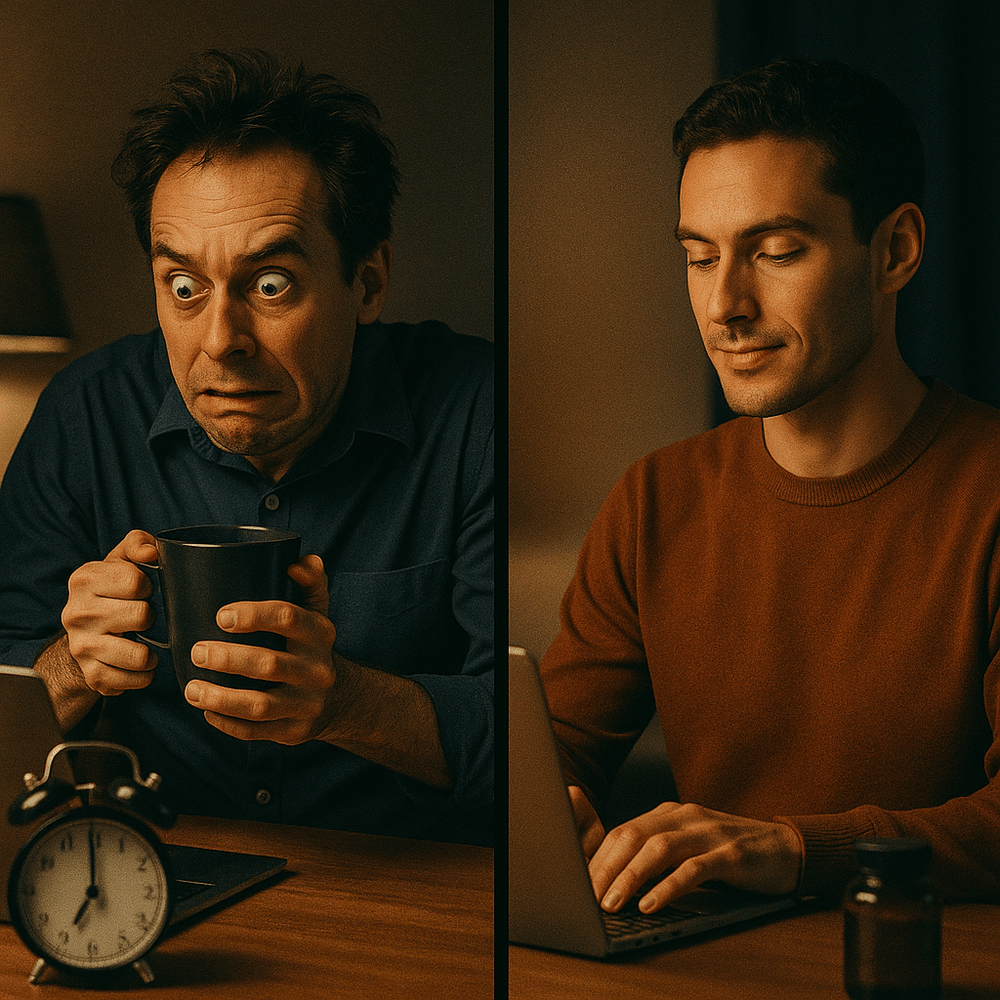 L-Tyrosine vs Caffeine: Why Smart Night Owls Choose Neurotransmitter Support Over Stimulants