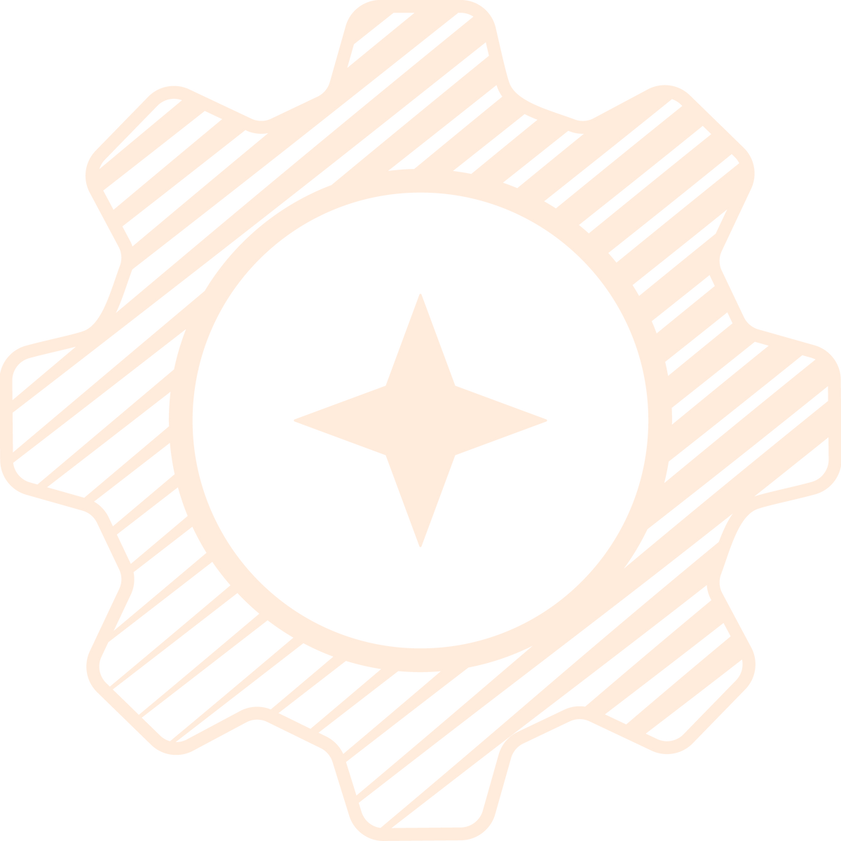 Deep work icon in cream